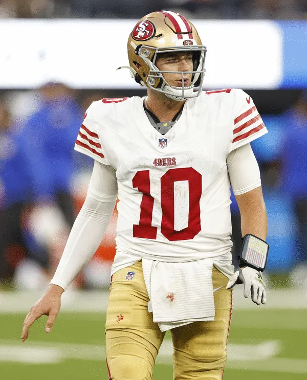 Likely 49ers starter Mac Jones working though knee, oblique issues