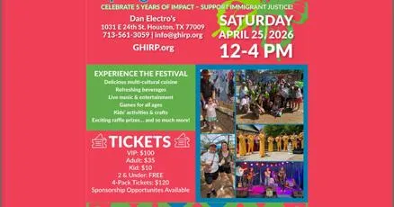 GHIRP to Host 5-Year Anniversary Spring Festival Amid Threats to Immigrant Legal Services and Growing ICE Presence