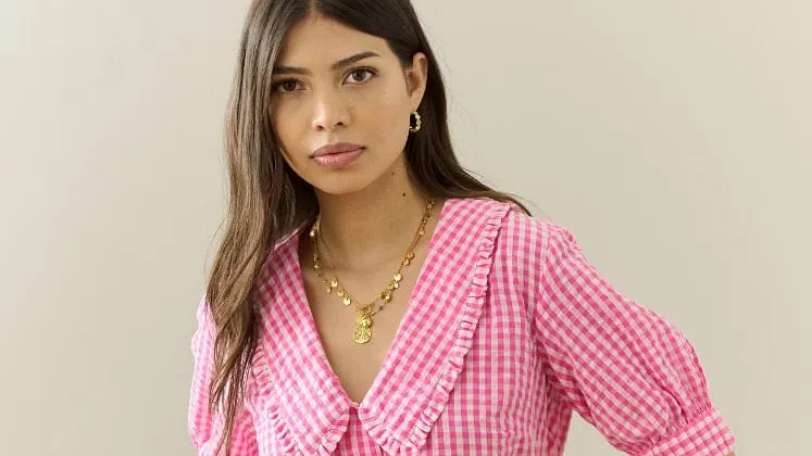 Kate Middleton's viral pink gingham blouse is back in stock for spring