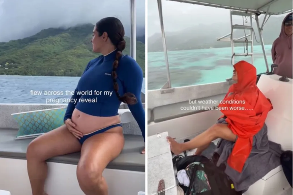 Pregnant woman plans magical ocean photoshoot, then the whales appeared