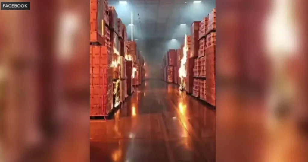 Alleged arson suspect's social media video shows start of Kimberly-Clark Ontario warehouse fire