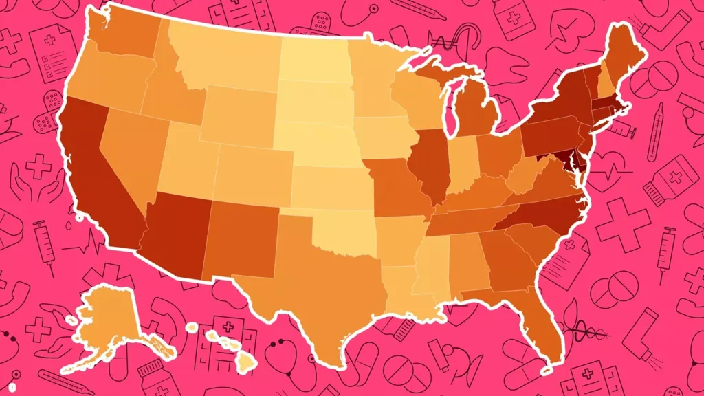 Map reveals worst states to be injured in